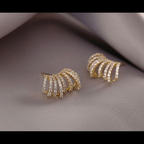 GOLDTONE DROP EARRINGS  - Picture 5 of 5